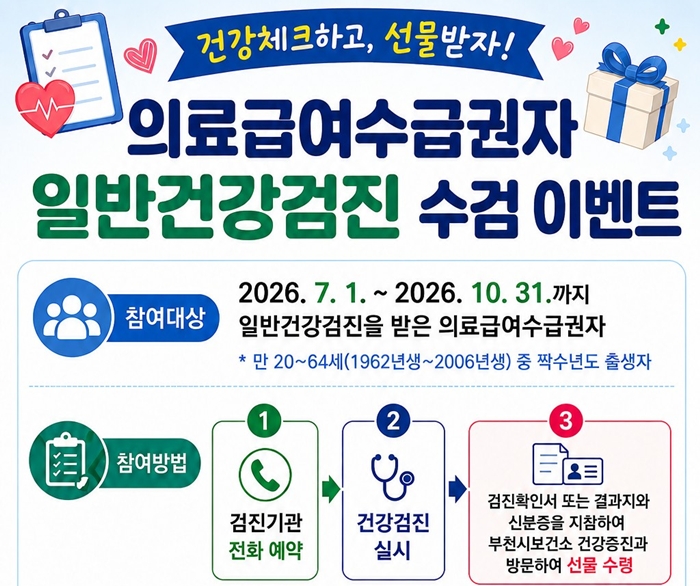 4. 의료급여수급권자 일반건강검진 수검 이벤트 홍보 포스터.jpg