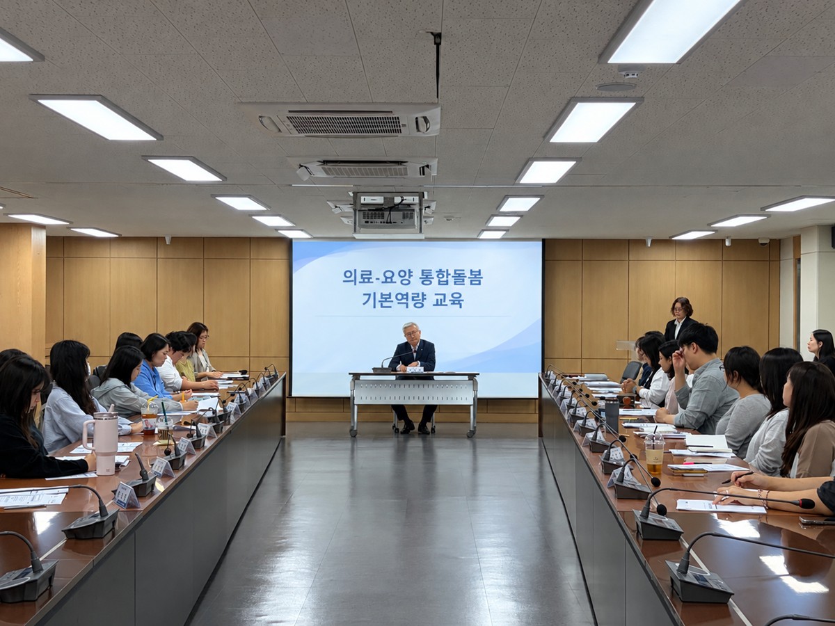 1.원미구청장이 신규자들에게 인사하는 모습.jpg