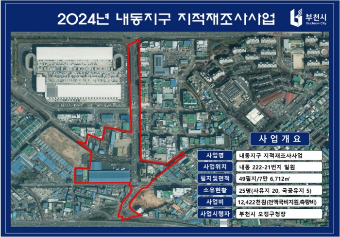부천 오정구, 내동지구 지적재조사사업 완료